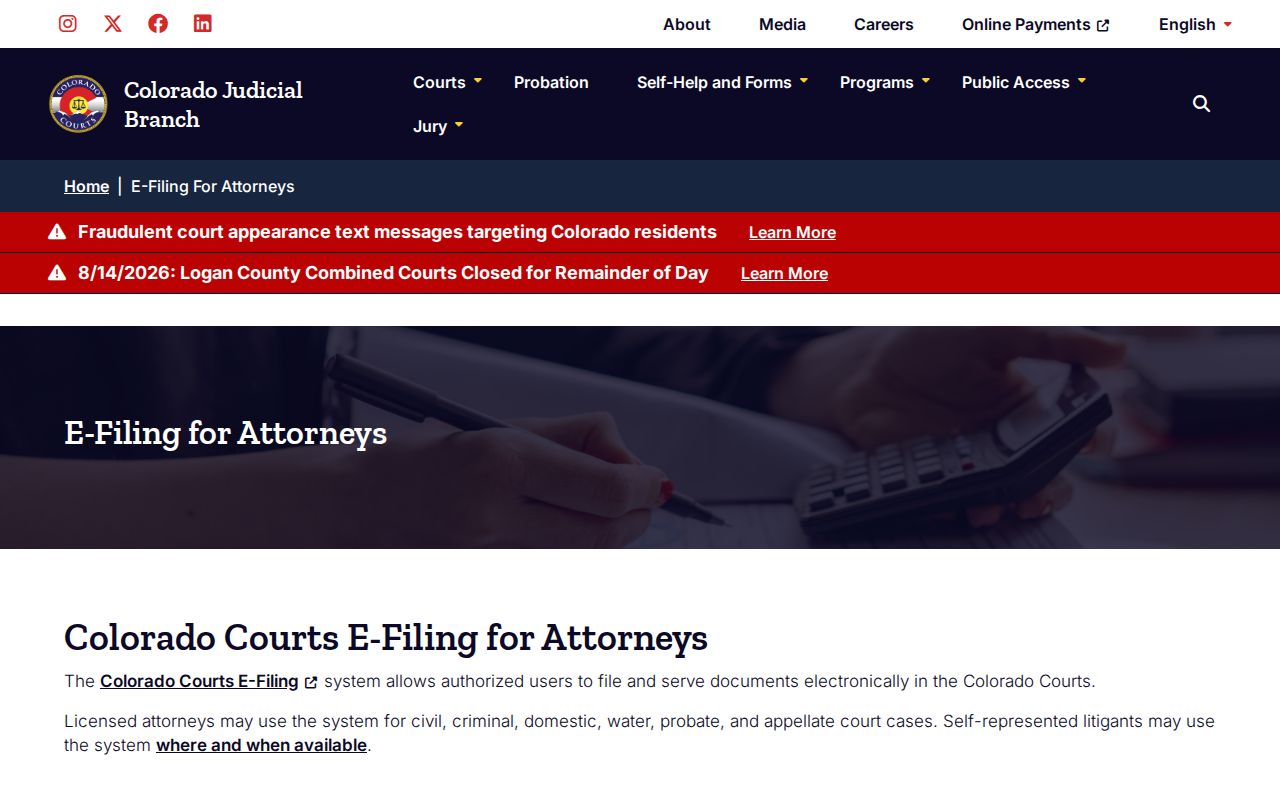 Crowley County case lookup comparison with attorney e-filing