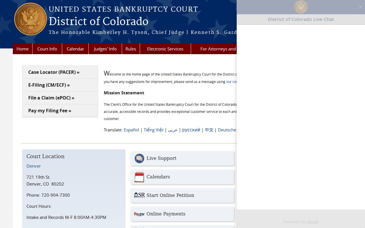 Crowley court docket Colorado federal bankruptcy court source