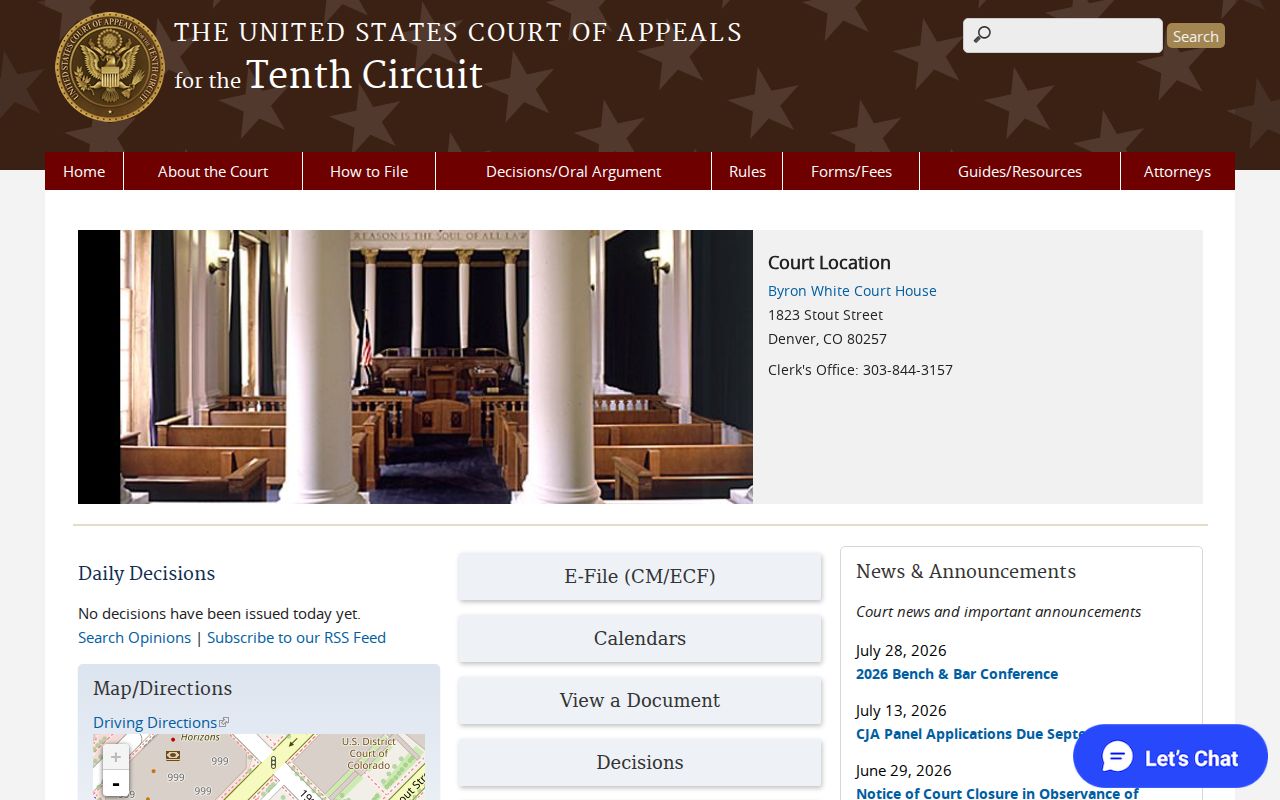 Olney Springs court docket Tenth Circuit federal appeals source